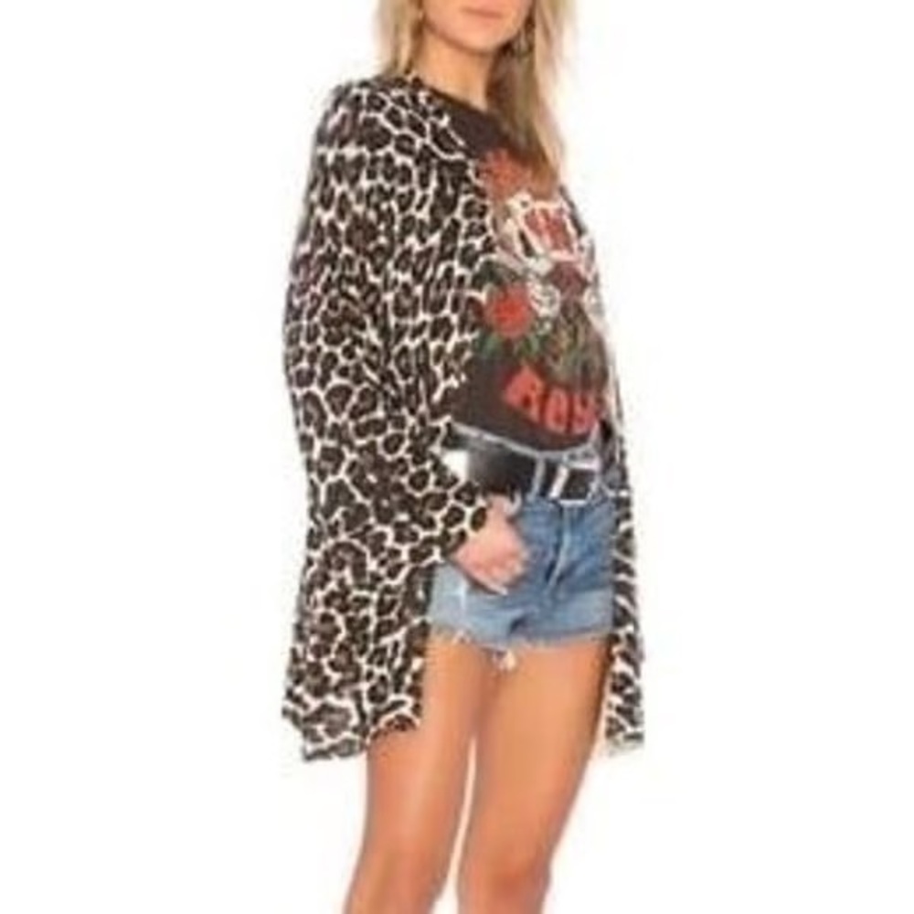 NWOT Show Me Your Mumu Easy Cardigan With A Bohemian Vibe & Fuzzy Cheetah Print